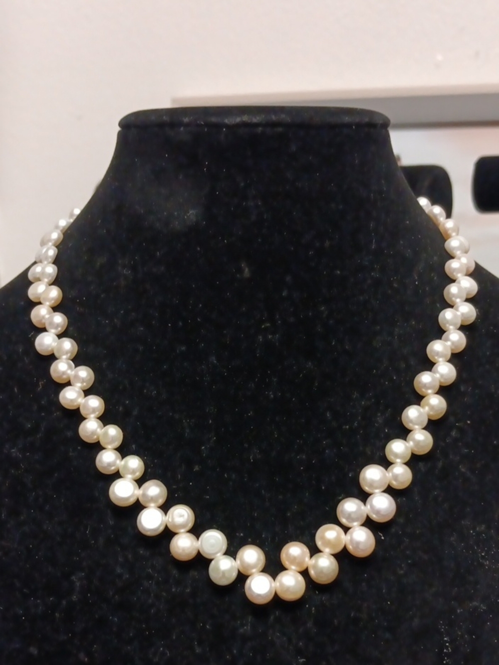 Peach Fresh Water Pearl Bubble Necklace in 18K Vermeil Yellow Gold Over 925